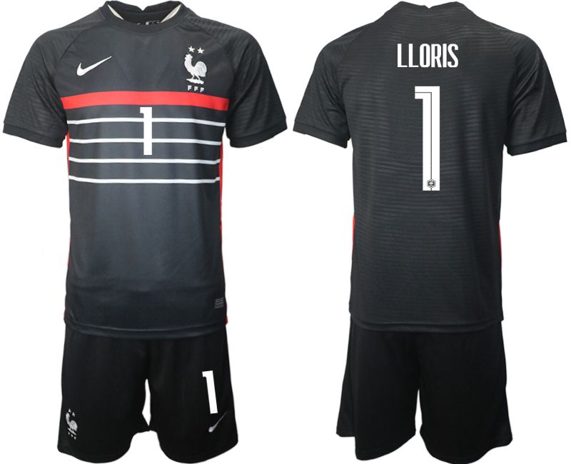 Men 2022 World Cup National Team France home black #1 Soccer Jersey